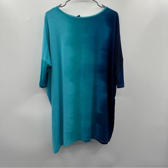 Clara Sun Woo Blue Ombre Oversized Half‎ Sleeve Pullover Top Size S - Picture 4 of 8